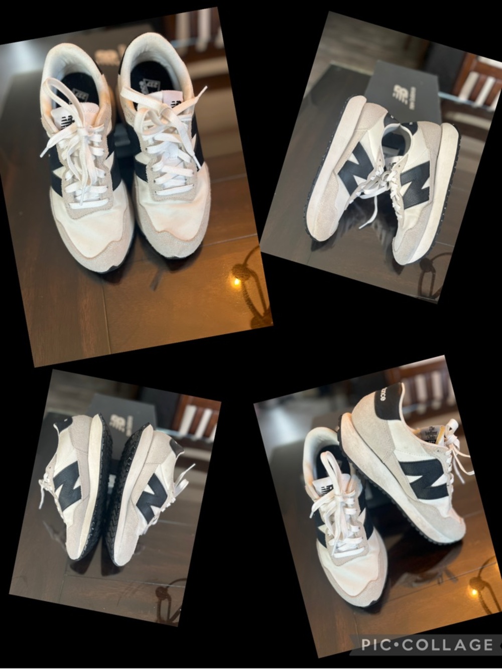 New Balance 237 White and Black Retro Style Sneakers Size 8